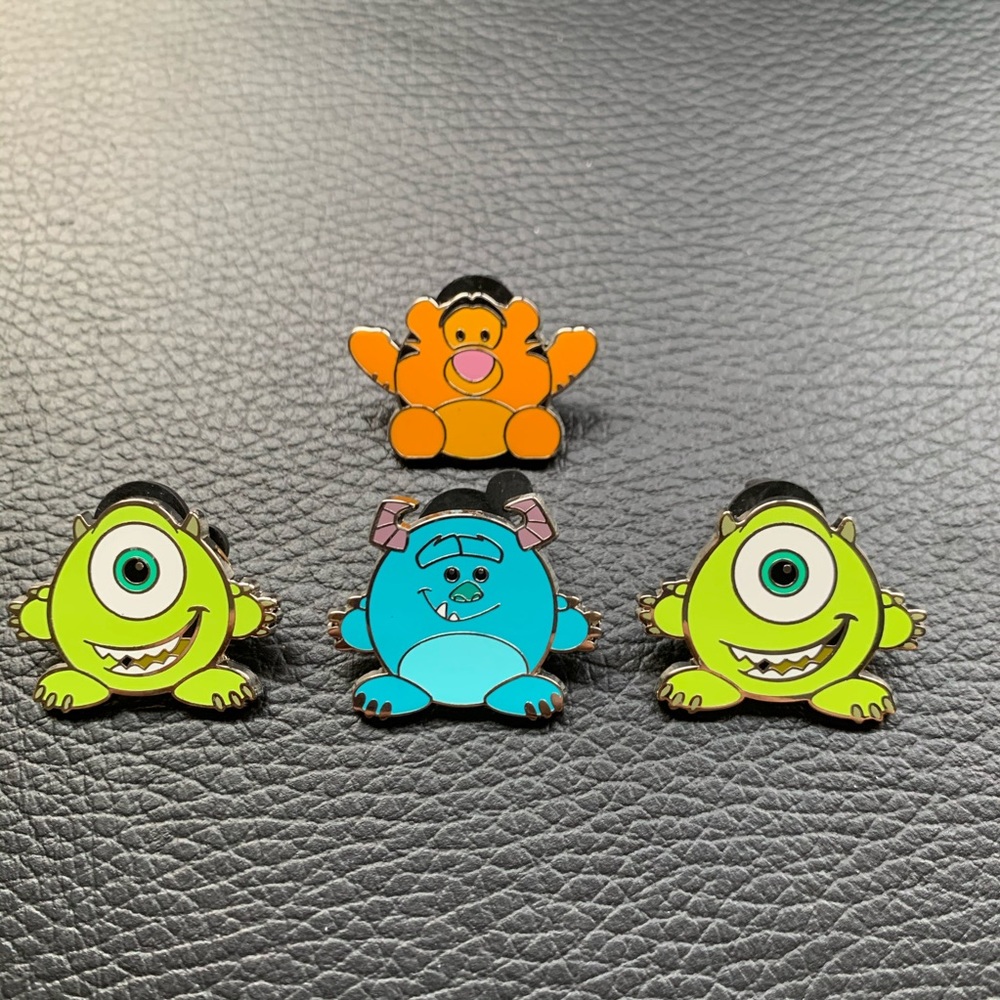 Disney Cute Pins Monsters Inc and Tigger SET OF 4